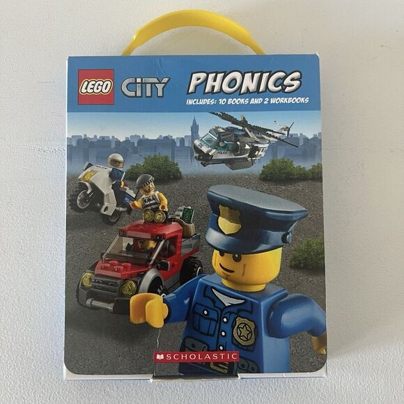 Lego City Phonics Boxed Set 10 Books 2 Workbooks Learning to Read Scholastic - Picture 1 of 7